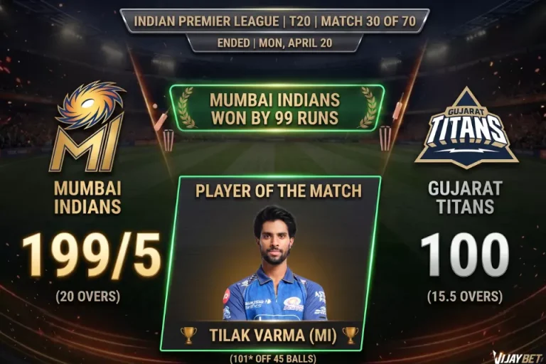 IPL 2026 Match 30, GT vs MI – Match Review
