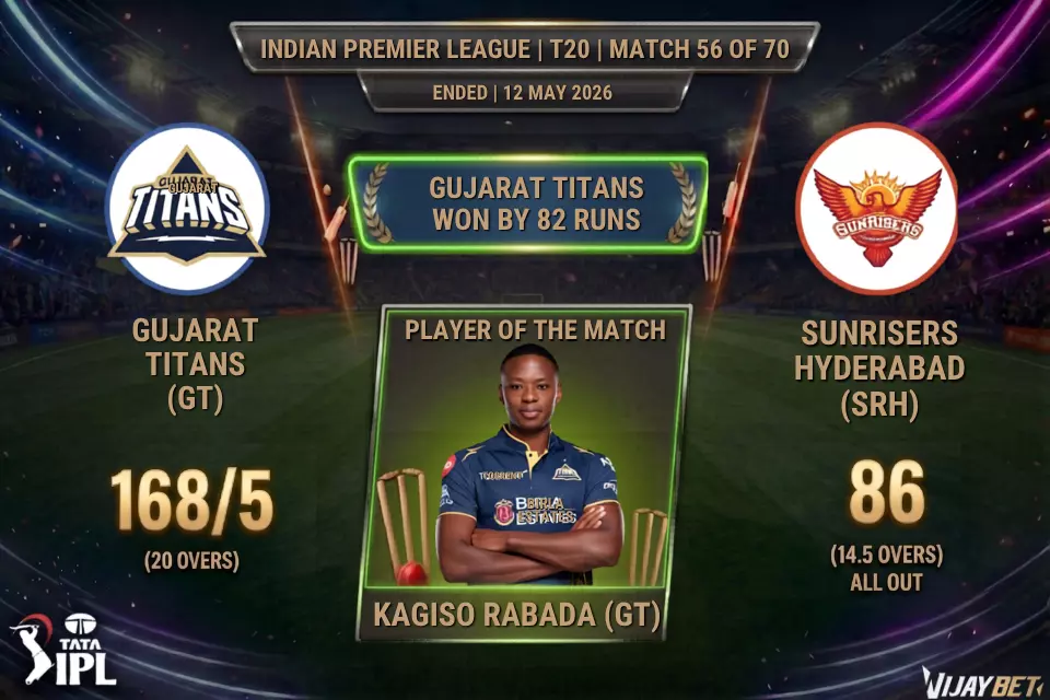 IPL 2026 Match 56, GT vs SRH – Match Review